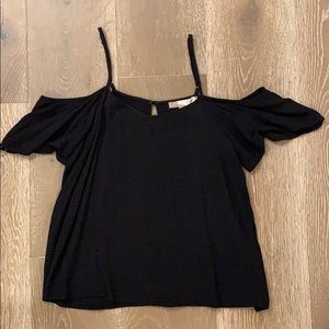 Forever 21 black cold shoulder top